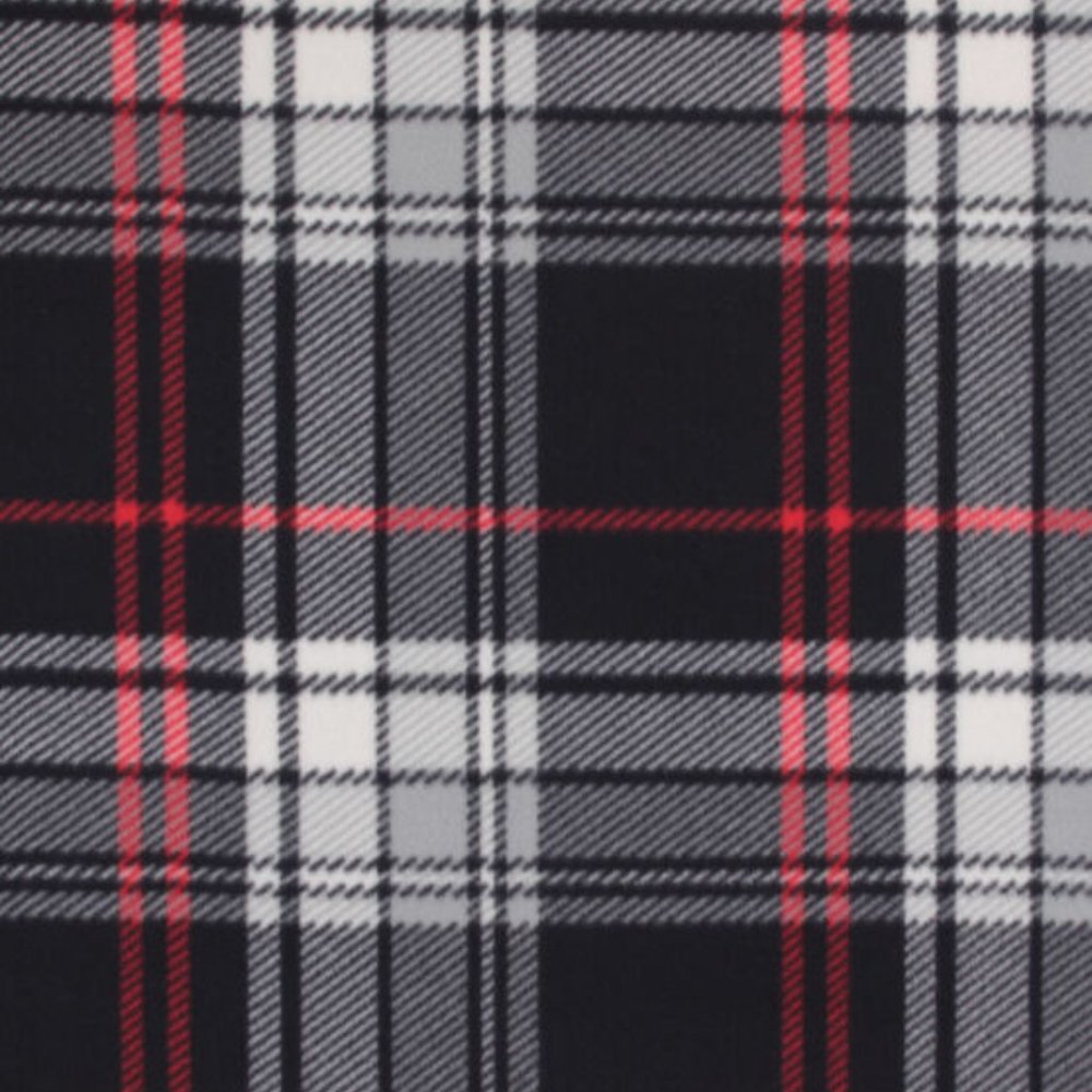 Red and Black Plaid Blizzard Fleece Fabric